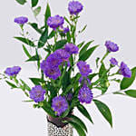 Blue Aster Vase Arrangement