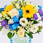 Its A Boy Mix Flowers Vase