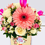 Its A Girl Mix Flowers Vase