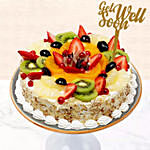 Fruit Cake With Get Well Soon Topper 1 Kg