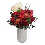 Exotic Mixed Flowers White Vase