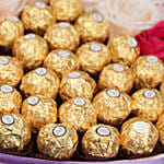 Glorious Mixed Roses & Ferrero Rocher Box