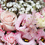 Luxurious Mixed Flowers & Ferrero Rocher Pink Box