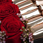 Ravishing Red Roses & Chocolates Black Love Box