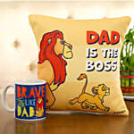 Dad is the Boss Cuhsion & Mug For Father's day