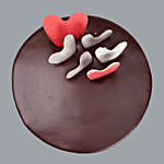Chocolate Fudge Heart Cake Half Kg