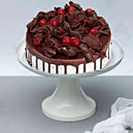 Dripping Red Cherries Black Forest Cake 1.5 Kg
