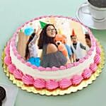 Eggless Birthday Photo Cake