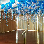 Blue And Silver Helium Balloon Decor