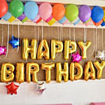 Happy Birthday Colourful Balloon Decor
