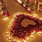 Romantic Roses And Candles Decorations