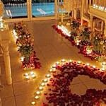 Romantic Roses And Candles Decorations