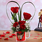 Red Roses In Personalised In Love Mug