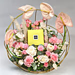 Mixed Flowers & Patchi Chocolates Golden Cage