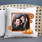 Sighting of Moon White Personalised Cushion