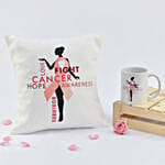 Fight Hope Love Mug and Cushion Combo