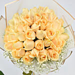 35 Peach Roses Designer Bouquet