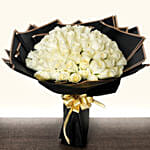 50 white Beauty Roses Bouquet