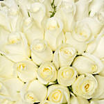 50 white Beauty Roses Bouquet