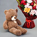 Classic Blooms and Chocolates with Teddy bear