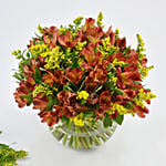 Orange Peruvian Lilies Arrangement