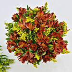 Orange Peruvian Lilies Arrangement