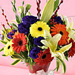 Vibrant Mixed Flowers Vase