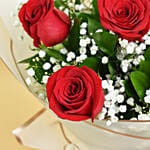 Valentines 6 Roses Bouquet