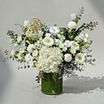Shades of Winter Floral Vase