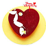 Happy Valentines Day Heart Shape Cake