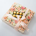 Flowers & Chocolates Wraped Gift Box