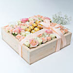 Flowers & Chocolates Wraped Gift Box