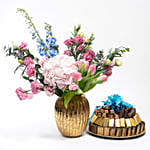 Mix Flower Arrangement with Chocolate