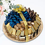 Mix Flower Arrangement with Teddy and Chocolate