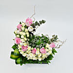 Crescent Flower Arrangement