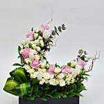 Crescent Flower Arrangement