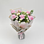 Pink & White Fresh Flowers Bouquet