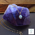 Ethiopian Opal Silver Necklace Silver Color
