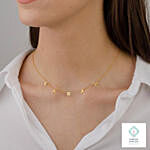 Separate Name Silver Necklace Gold Color