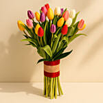 25 Vibrant Tulips Bunch