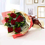 Beauty Of Love Bouquet- 6 Roses