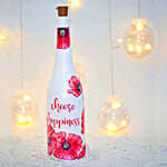 Choose Happiness Hand Painted Glass Bottle With Led