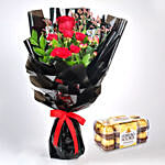 Luxurious Bouquet of Mixed Flowers With Ferrero Rocher