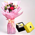 Vibrant Bouquet of Mixed Flowers With Patchi Chocolates