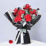Red Rose Bliss & Fruit Cake