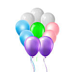 Multi Color Latex Balloons 10 Pieces