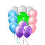 Multi Color Latex Balloons 15 Pieces