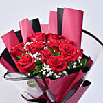 10 Red Roses Lovely Bouquet