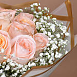 Bouquet of 20 Attractive Peach Roses