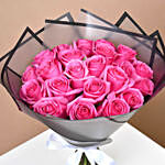 Eternal 20 Pink Fresh Roses Bouquet